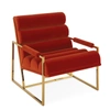 JONATHAN ADLER CHANNELED GOLDFINGER LOUNGE CHAIR