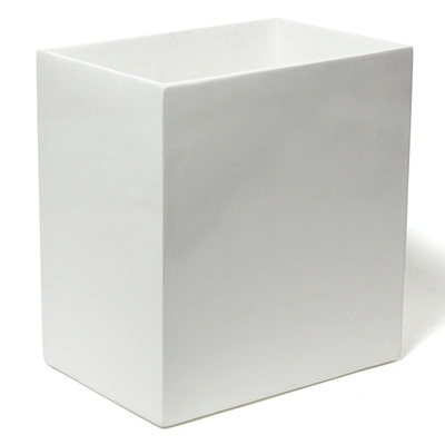 Jonathan Adler Lacquer Bath Waste Basket In White