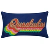 Jonathan Adler Blue Quaaludes Beaded Rectangular Cushion