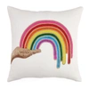 JONATHAN ADLER RAINBOW HAND BEADED PILLOW