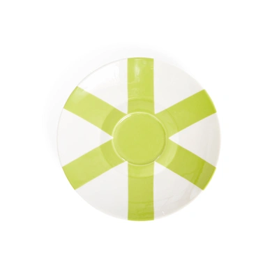 Jonathan Adler White Helsinki Saucer In Green