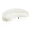 Jonathan Adler Ether Curved Sofa In Beige/khaki