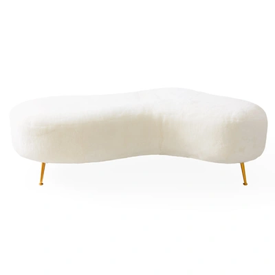 Jonathan Adler Amorphic Cocktail Ottoman In Natural