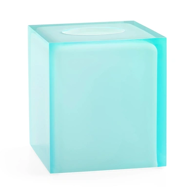 Jonathan Adler Hollywood Acrylic Tissue Box In Celadon