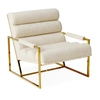 JONATHAN ADLER CHANNELED GOLDFINGER LOUNGE CHAIR