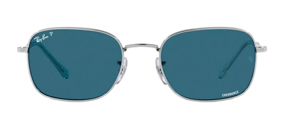 Ray Ban Rb3706 003/s2 Rectangle Polarized Sunglasses In Blue