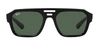 Ray Ban Womens Black Rb4397 Corrigan Faceted-frame Acetate Sunglasses In Green