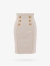 Balmain High-waisted Skirt In Beige
