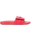 VERSACE VERSACE MEDUSA HEAD QUILTED POOL SLIDES - RED,DSU6209DNAXG12058653