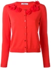 BLUMARINE collar appliqué cardigan,DRYCLEANONLY