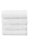 Woven & Weft Diamond Texture Towel 4-piece Set In Optic White