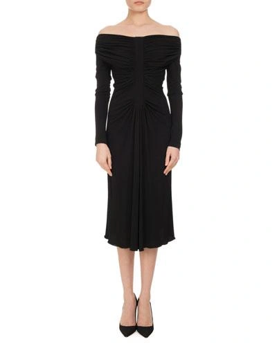Altuzarra Imogene Off-the-shoulder Jersey Dress In Black