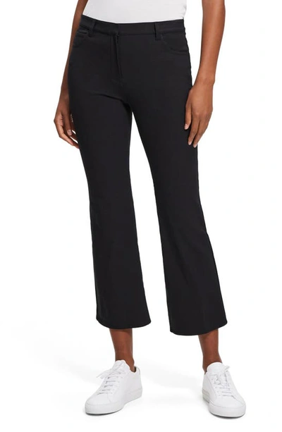 Theory Cropped Kick Flare Pants In Black