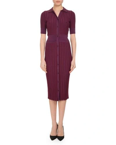 Altuzarra Olivia Stretch-jersey Dress In Port