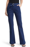 FRAME LE BELTED HIGH WAIST FLARE TROUSER JEANS