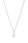 MIKIMOTO MORNING DEW AKOYA PEARL & DIAMOND PENDANT NECKLACE