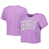 Zoozatz Purple Alabama Crimson Tide Core Fashion Cropped T-shirt In Purple