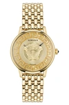 Versace Women's Swiss Medusa Alchemy Gold Ion Plated Bracelet Watch 38mm In Ip Yellow Gold