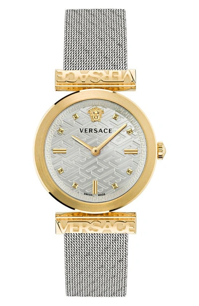 Versace Regalia Watch, 34mm In White/silver