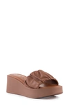 Seychelles Coney Island Platform Wedge Slide Sandal In Brown