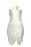 Cult Gaia Mara Fringe Halter Dress In White