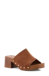 Seychelles Scene Womens Studded Suede Block Heels In Brown