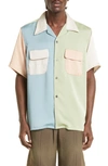 Needles Polyester Sateen Short Sleeve Shirt In A-light Tone