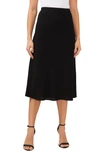 Halogen Print Pull-on Midi Skirt In Rich Black