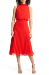 SAM EDELMAN SAM EDELMAN SMOCKED PLISSÉ MIDI DRESS