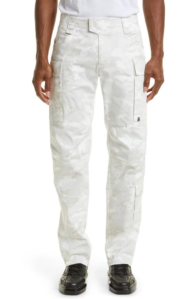 Alyx Camo Print Tactical Cargo Pants In White