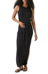 MICHAEL STARS SOLANGE TIE WAIST JERSEY MAXI DRESS