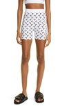 Marine Serre Moon-print Yoga Shorts In White