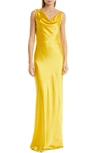 VERONICA BEARD SANDERSON COWL NECK SILK BLEND GOWN