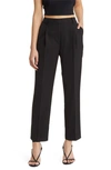 Topshop Pinseam Tailored Sweatpants In Black In Black