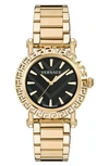Versace Men's Greca Glam 40mm Ip Goldtone Stainless Steel Bracelet Watch In Ip Yellow Gold