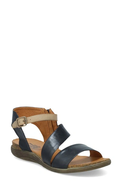 Miz Mooz Meadow Buckle Sandal In Blue