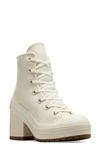 Converse Chuck 70 De Luxe Block Heel Sneaker In Egret/ Egret/ Egret