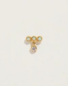 Piercing Molten Bar Drop Stud In Gold