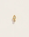 Piercing Bezel Pear Stud In Gold