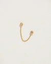 Piercing Molten Chain Stud In Gold
