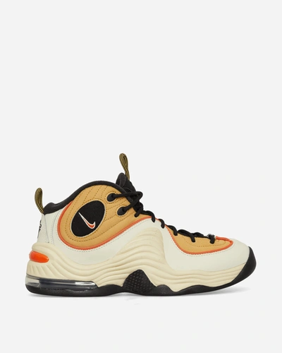 Nike Air Penny 2 Sneakers Wheat Gold / Safety Orange In Brown