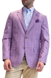 Tailorbyrd Textured Plaid Sport Coat In Nantucket Red