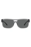 EMPORIO ARMANI 57MM PILLOW SUNGLASSES