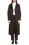 Jil Sander Long Belted Trench Coat In 202 - Ganache