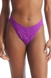 Hanky Panky Daily Lace Low Rise Thong In Aster
