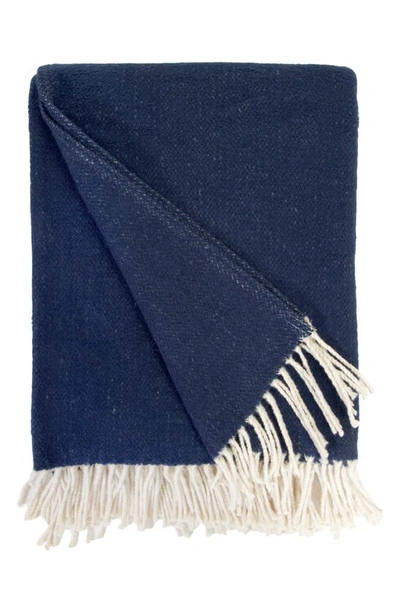 Pom Pom At Home Billie Throw Blanket In Blue