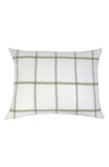 Pom Pom At Home Copenhagen Windowpane Check Cotton Accent Pillow In White Tones