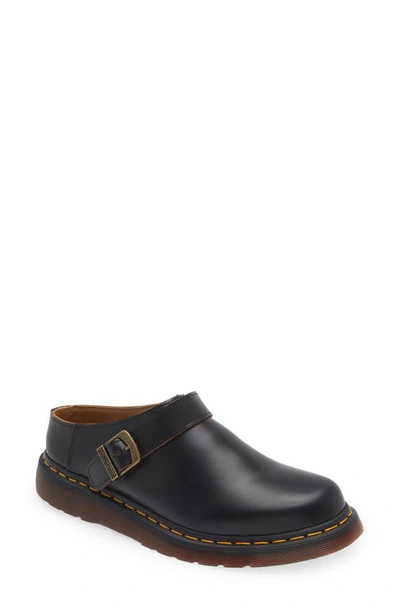 Dr. Martens' Isham Vintage Smooth Leather Slingback Mules Sandals In Black