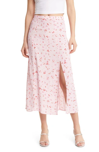 & Other Stories Floral Skirt In Pink Flower Delfina Aop