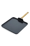 Greenpan Reserve Black Hard Anodized Aluminum Ceramic Nonstick Griddle In Black